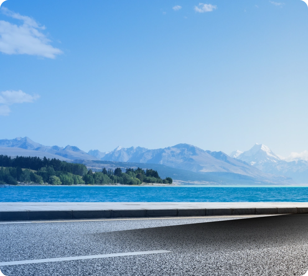 background image of a blue sky and road